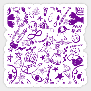 Witchy Doodles Sticker